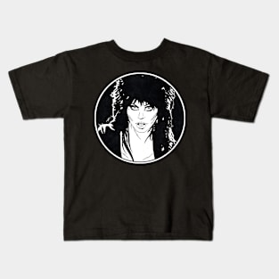 ELVIRA - MISTRESS OF THE DARK (Circle Black and White) Kids T-Shirt